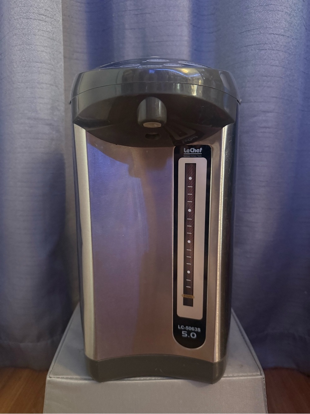 LeChef 5.0-liter stainless steel electric hot water dispenser w/ kosher setting
